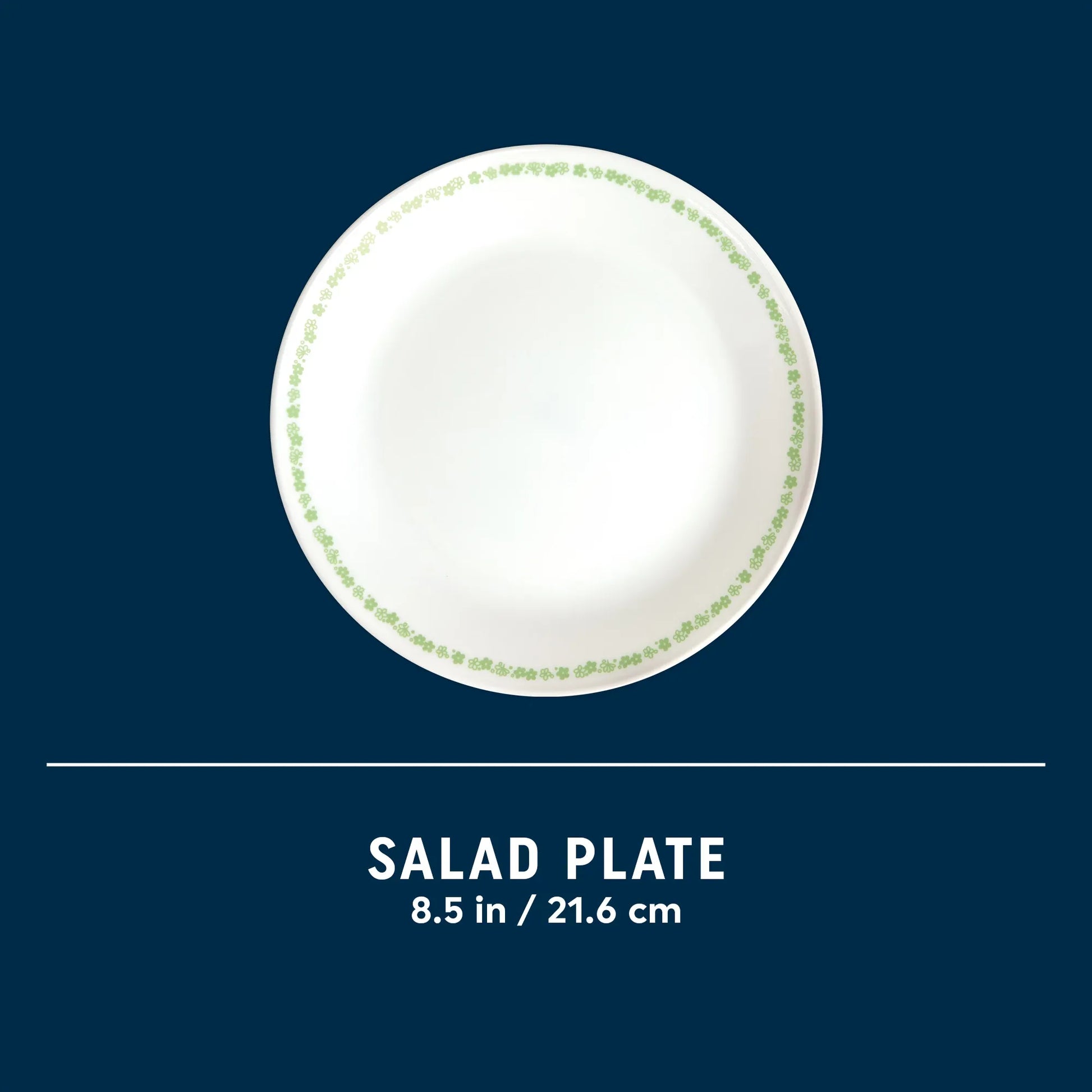 Corelle® Spring Blossom Green 8.5" Salad Plate