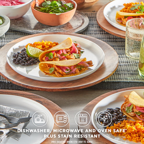 Corelle® Modern Rounds Dinnerware Set – Service for 4 + Meal Bowls