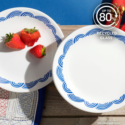 Corelle® Rolling Waves 8.5" Lunch Plate, 6-pack