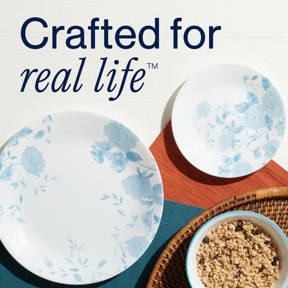 Corelle® Blue Bouquet 18-piece Dinnerware Set, Service for 6
