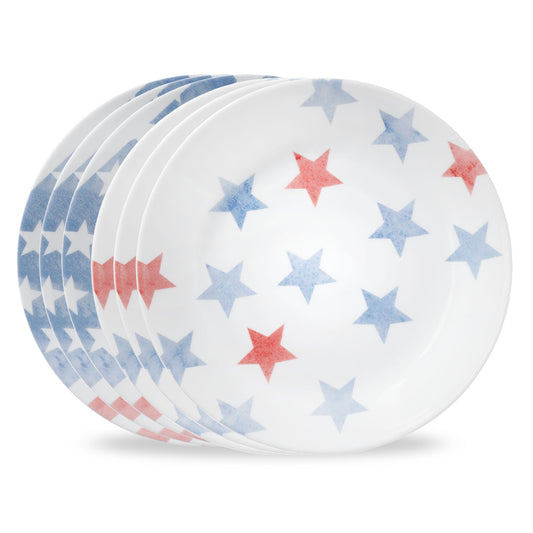 Corelle® Red, White, and Blue 8.5" Lunch Plate, 6-pack