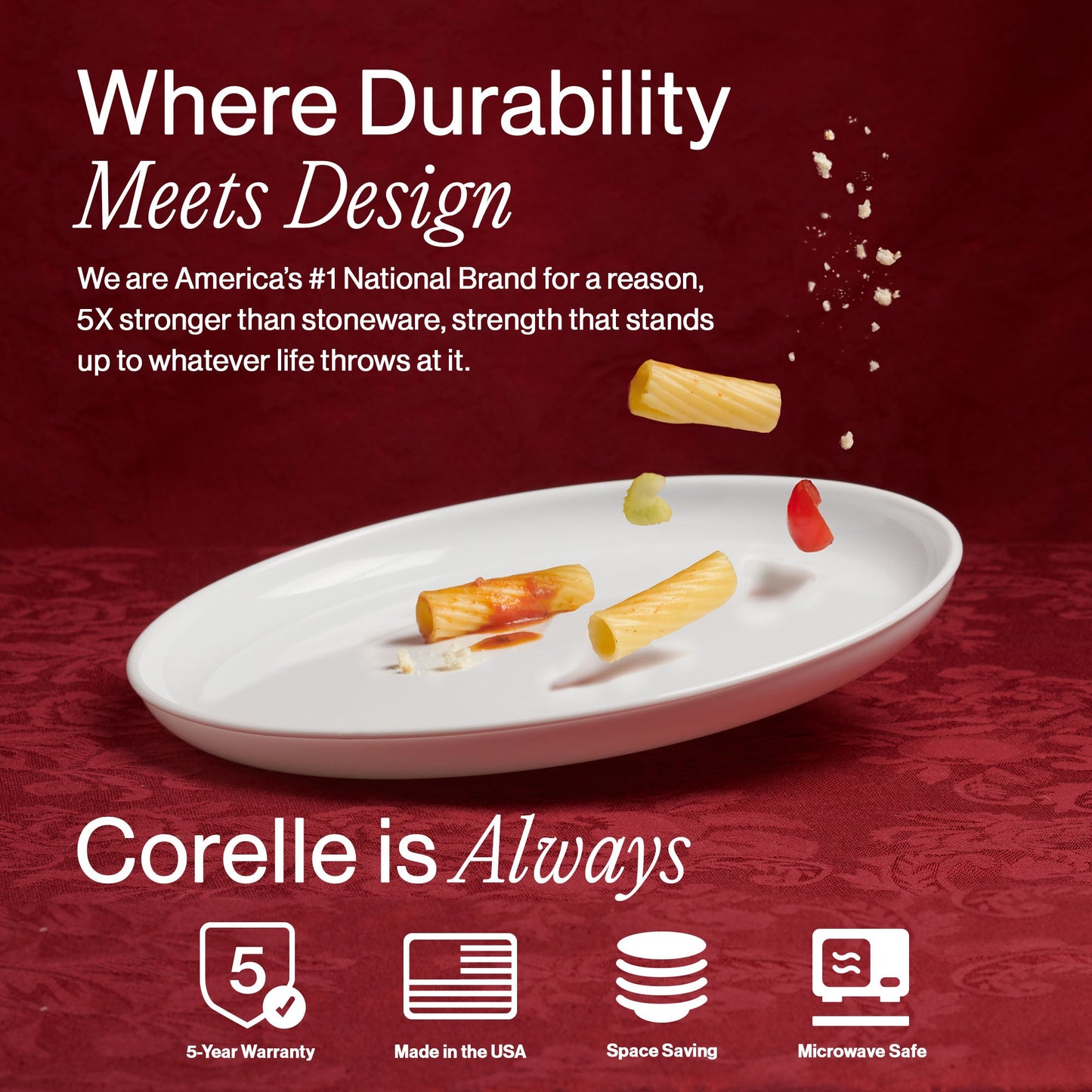 Corelle® Luxe Atlas 18-piece Dinnerware Set, Service for 6