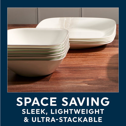 Corelle® Square Wandering Grove 18-piece Dinnerware Set, Service for 6