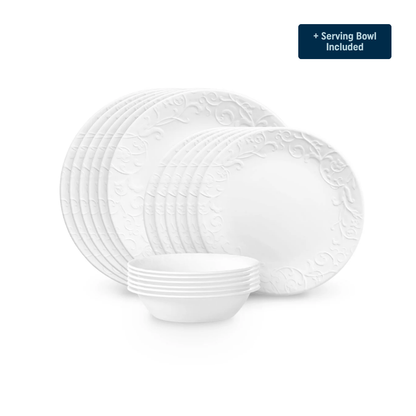 Corelle® Bella Faenza Dinnerware Set – Service for 6 + Serving Bowl