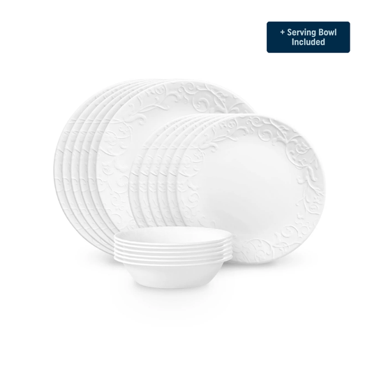 Corelle® Bella Faenza Dinnerware Set – Service for 6 + Serving Bowl