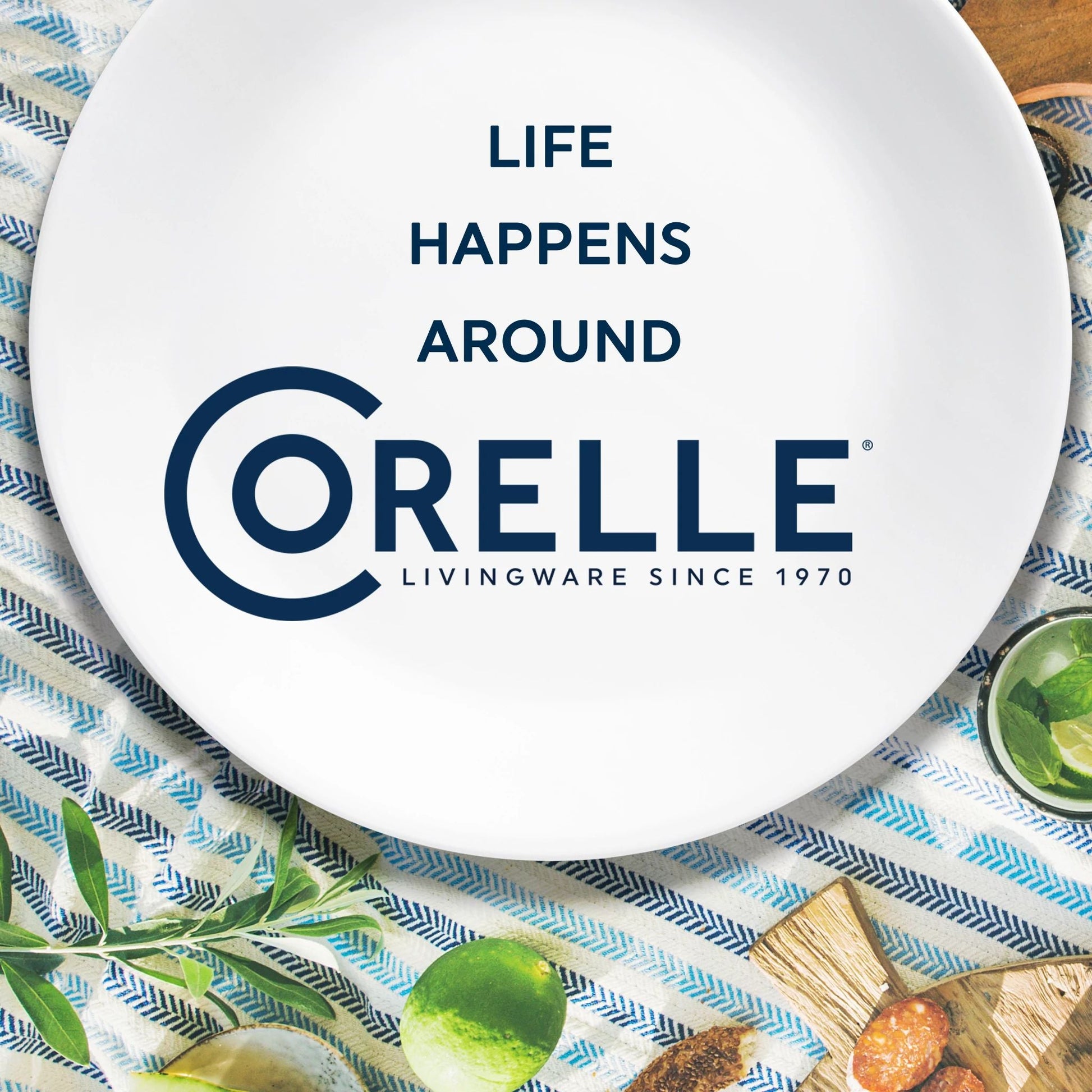 Corelle® Linen Weave 8.5" Salad Plate