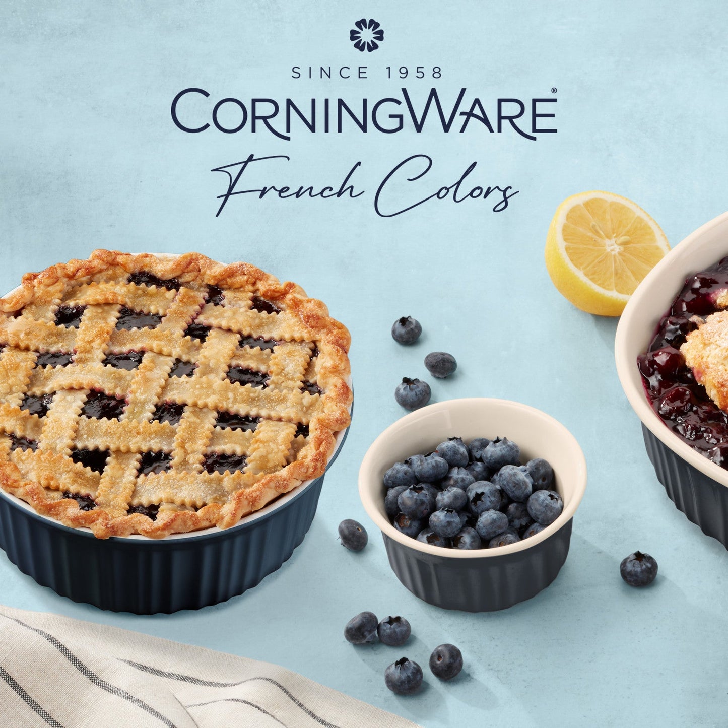 CorningWare® French Colors 12-piece Oval Bakeware Set, Navy