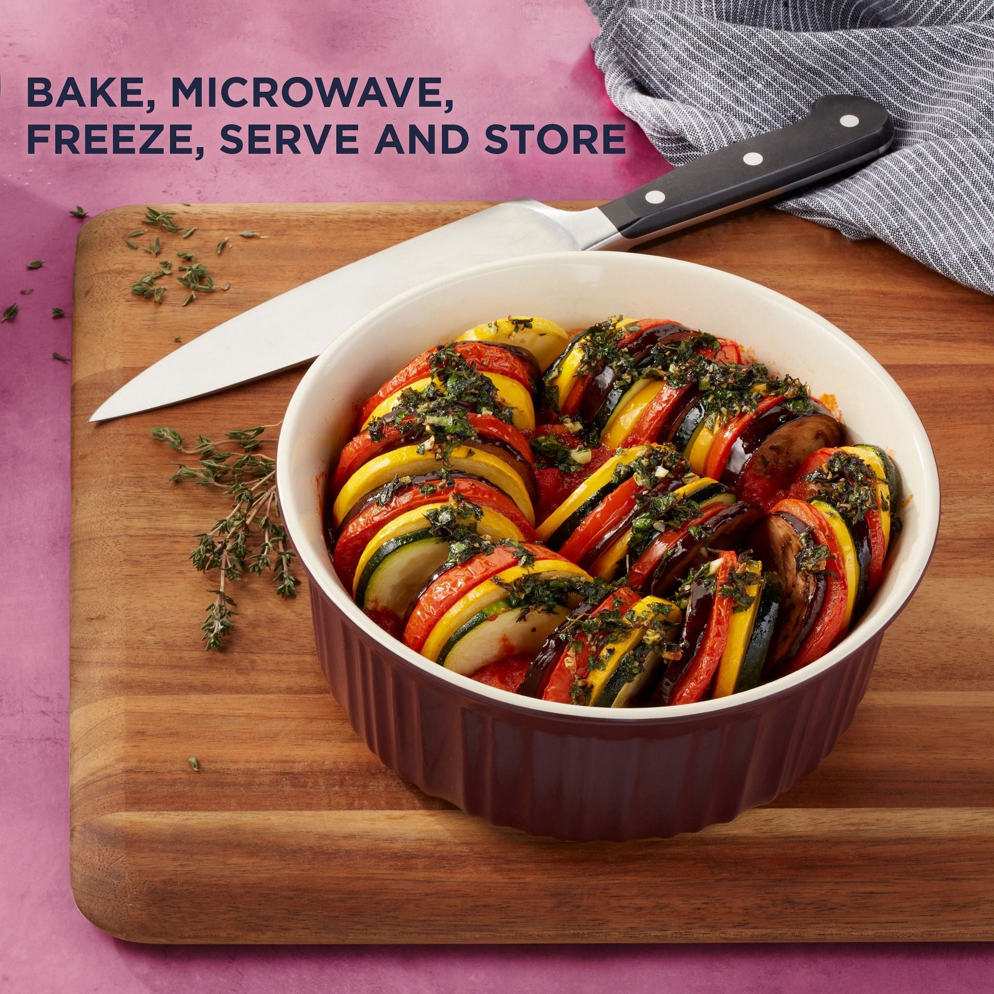 CorningWare® French Colors 1.5-quart Round Baking Dish, Cabernet