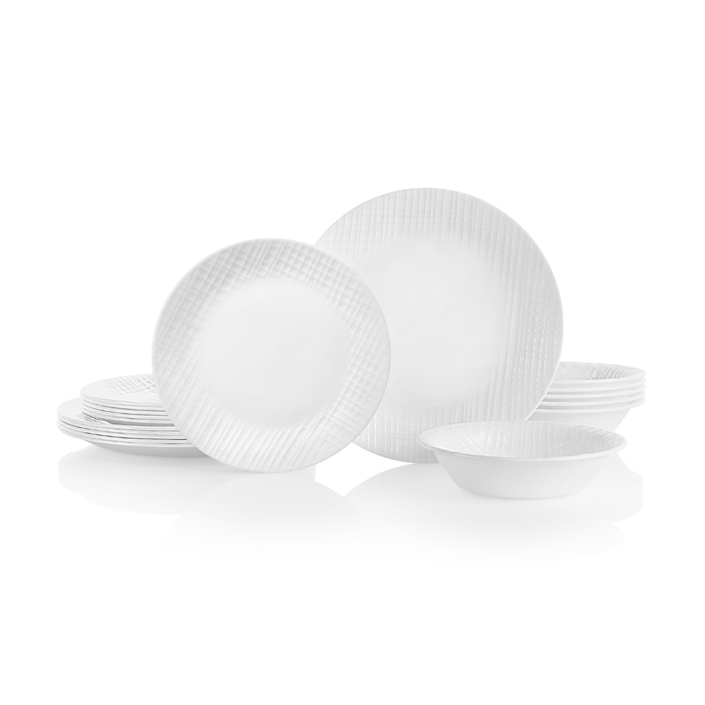 Corelle® Linen Weave 18-piece Dinnerware Set, Service for 6